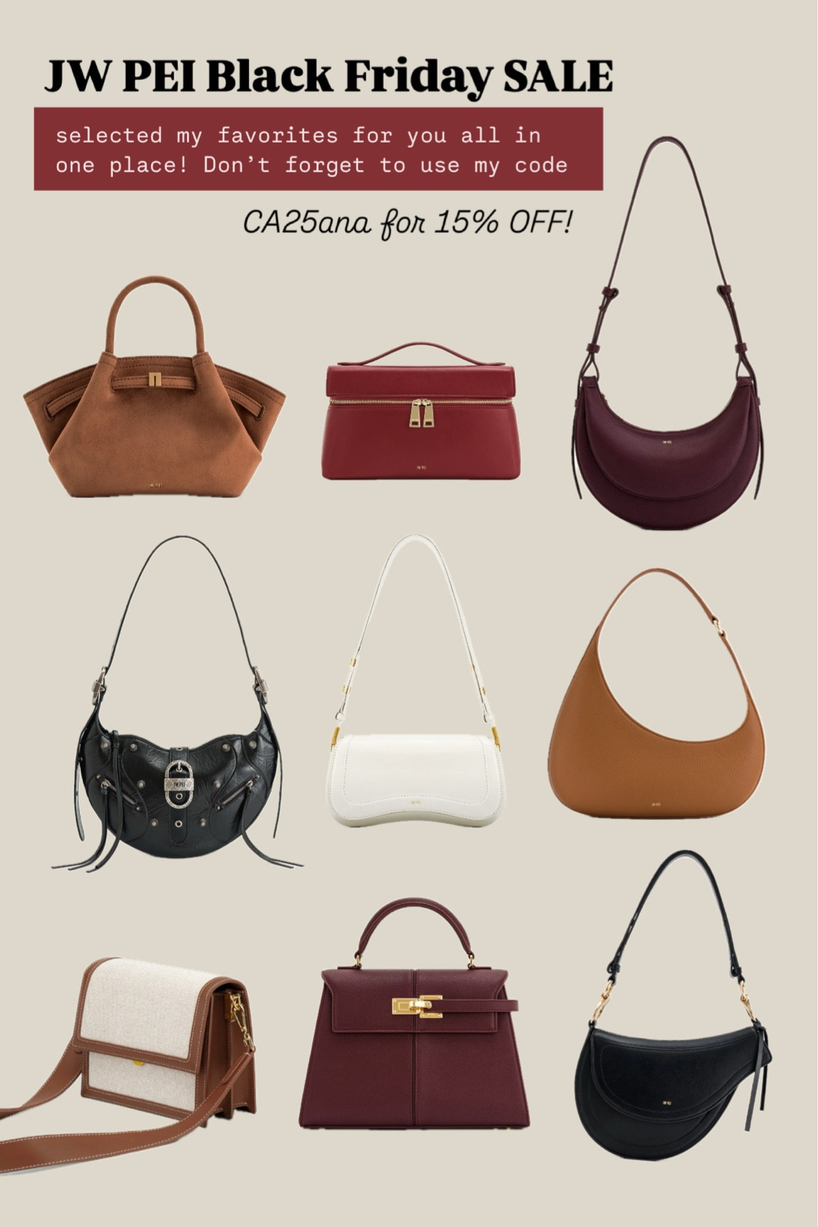 🎁👜 CA25ana for 15% off!

#LTKsale #LTKbag