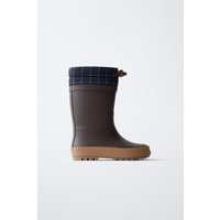 Zara - Gummistiefel Mit Karomuster - Braun - 25 (15,6 Cm) - Unisex | Zara DE