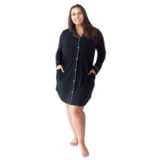 Clea Bamboo Long Sleeve Classic Sleep Shirt | Kindred Bravely