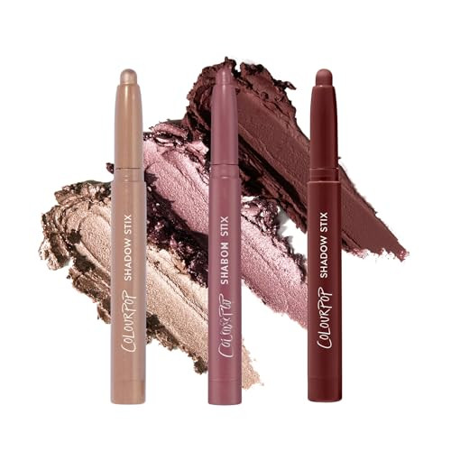 ColourPop Rose Goals Shadow Stix Makeup Kit - Matte + Shimmer Eyeshadow Make Up Set - Vegan & Cruelty-Free Cream Eyeshadow Sticks with High-Pigment & Metallic Finishes (3 Count) | Amazon (US)