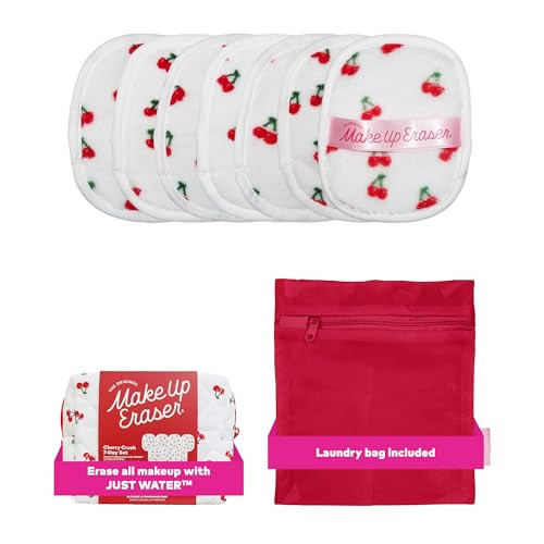 The Original MakeUp Eraser 7-Day Set, Erase All Makeup With Just Water, Including Waterproof Mascara, Eyeliner, Foundation, Lipstick, Sunscreen, and More! Cherry Crush, 7ct | Amazon (US)