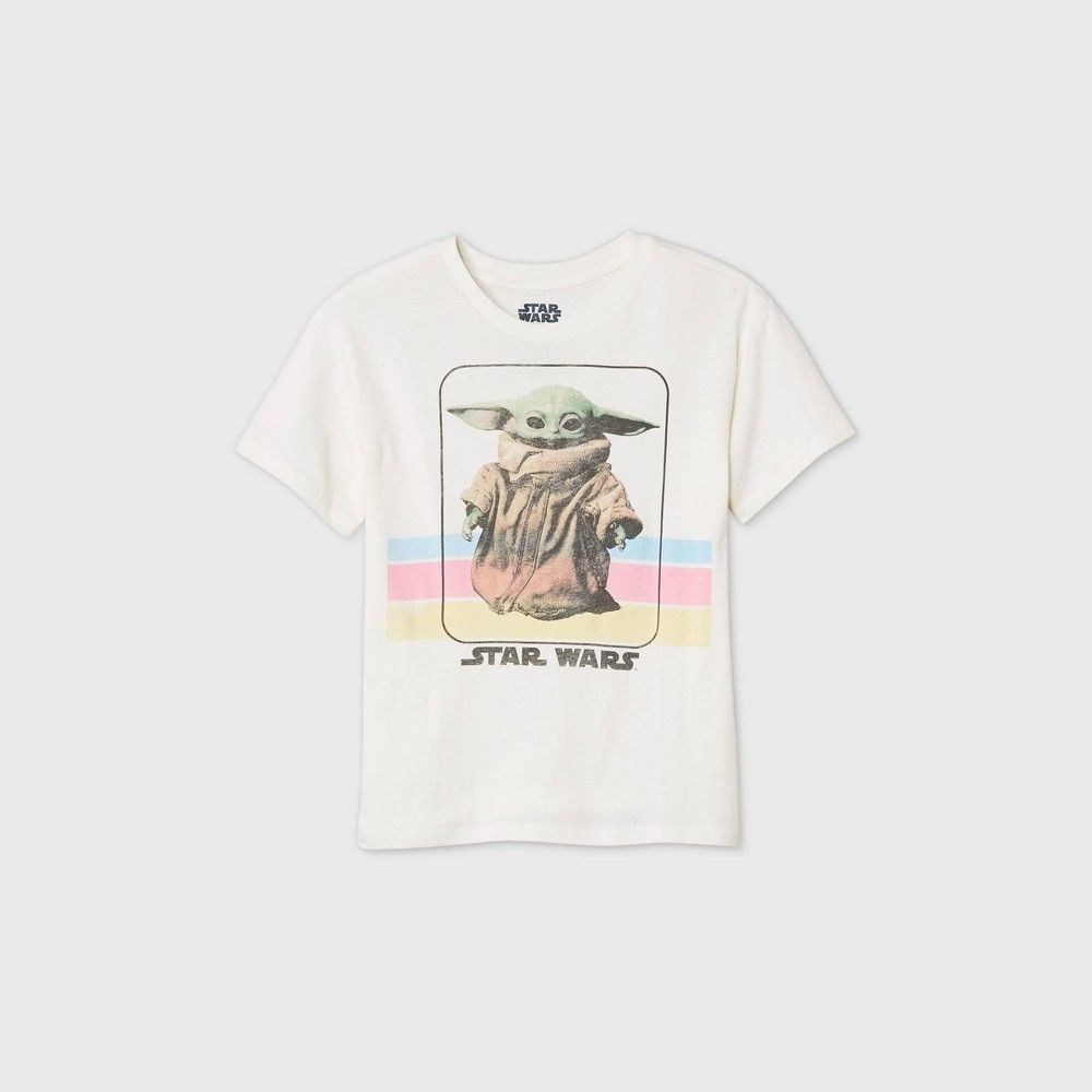 Women's Star Wars Baby Yoda Short Sleeve Graphic T-Shirt - Natural S | Target