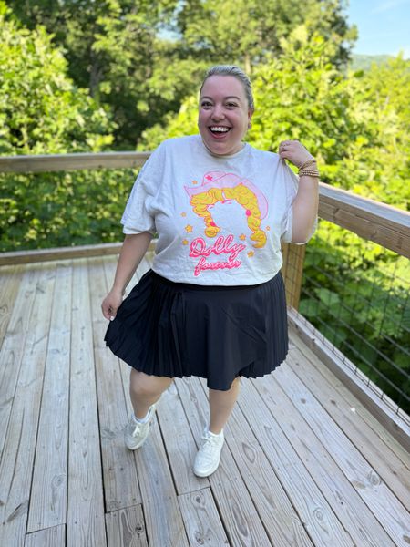 We’re heading to Dollywood today so I had to pull out my Dolly tee from Girl Tribe Co. This tee is sold out, but they have lots of cute ones that go up to 3XL. My skirt is Abercrombie and it’s so cute and comfy! 

#LTKFindsUnder100 #LTKStyleTip #LTKPlusSize