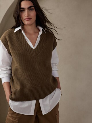Fisherman Sweater Vest | Banana Republic Factory