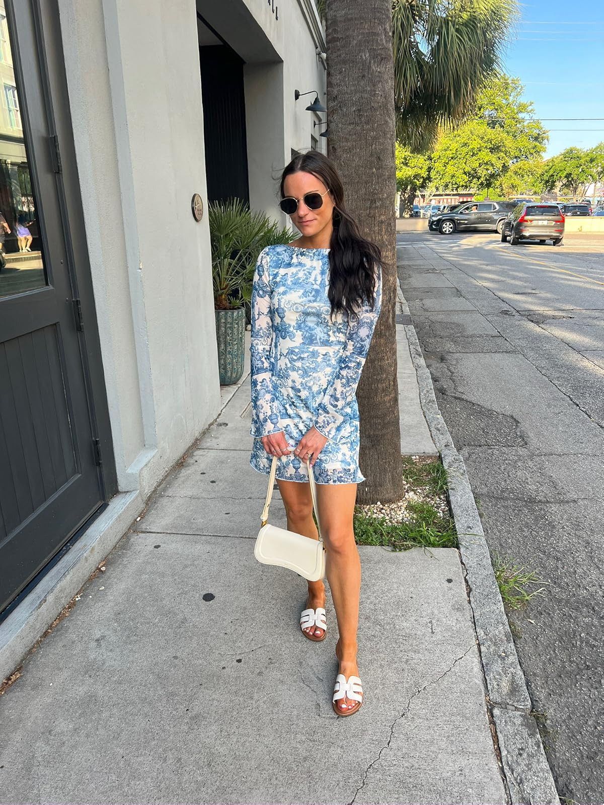 Charleston outfit / summer outfit- dress wearing XS, sandals true to size.
Long bell sleeve mini dress/white sandals/white shoulder bag
 

 #LTKSummerEdit #LTKPetite #LTKFindsUnder50