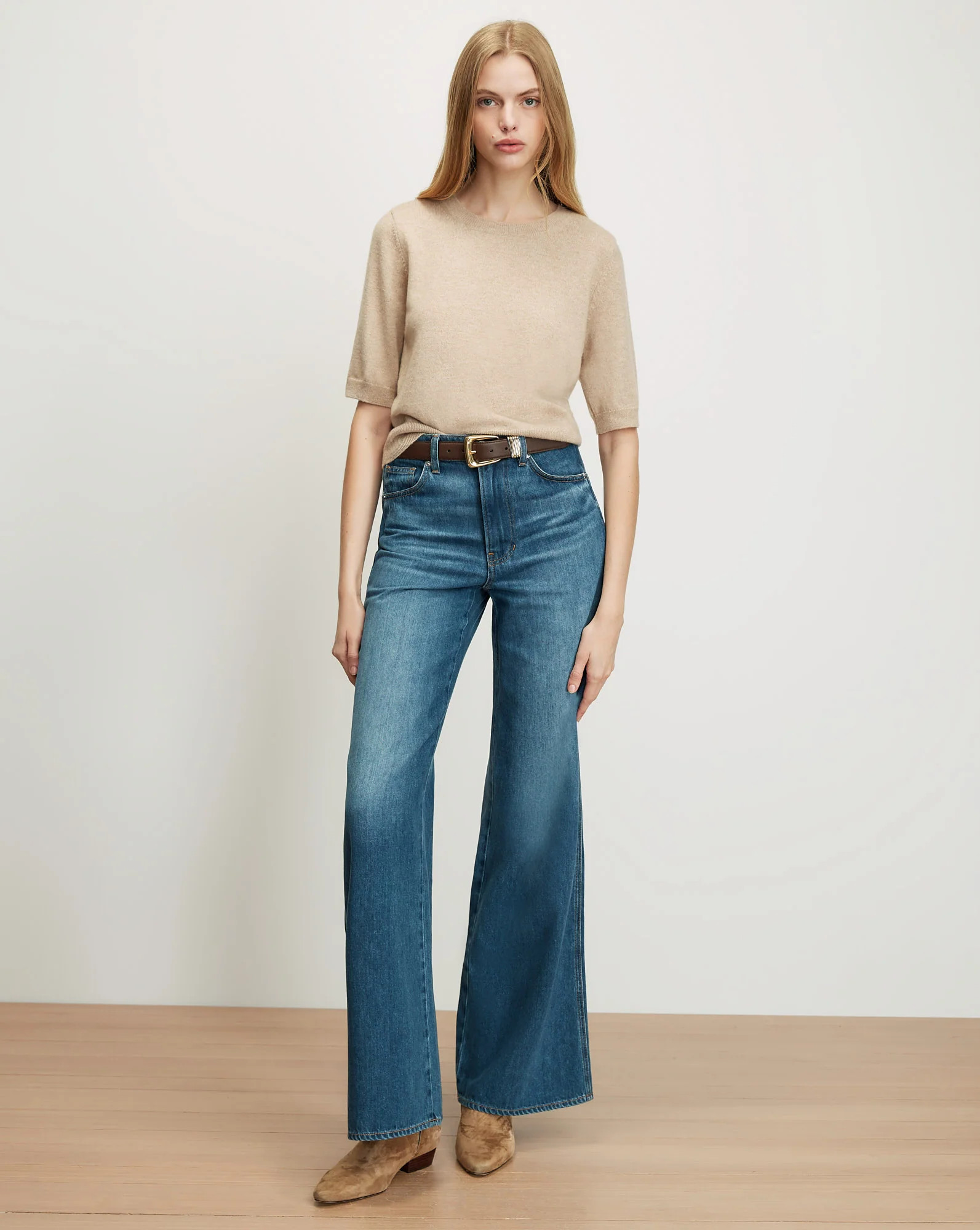 Veronica Beard Kasey Wide-Leg Jean Bright Blue | Veronica Beard