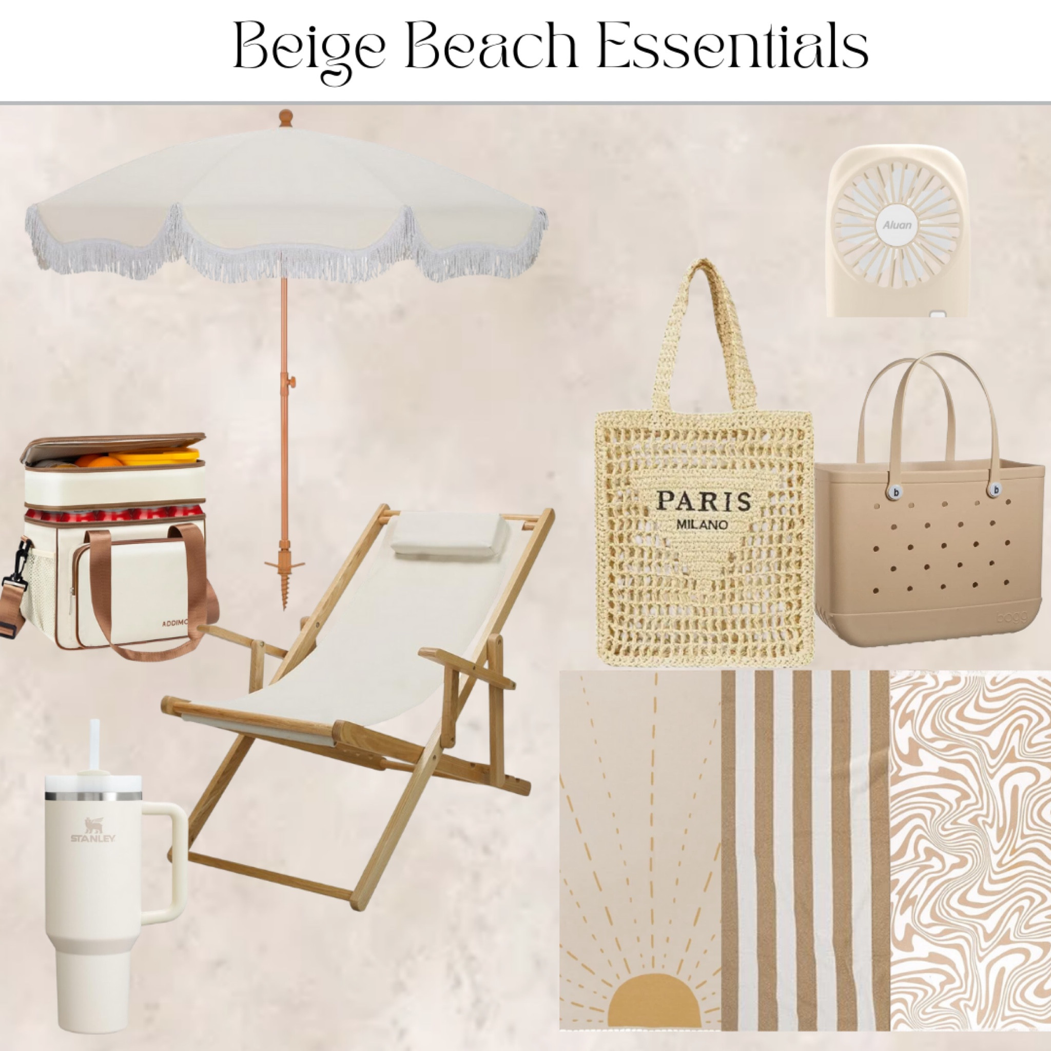 Beige beach accessories🤍

#amazon #amazonbeach #beachaccessories #beachinspo