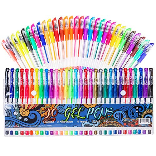 Gel Pens for Adult Coloring Books, 30 Colors Gel Marker Colored Pen with 40% More Ink for Drawing... | Amazon (US)