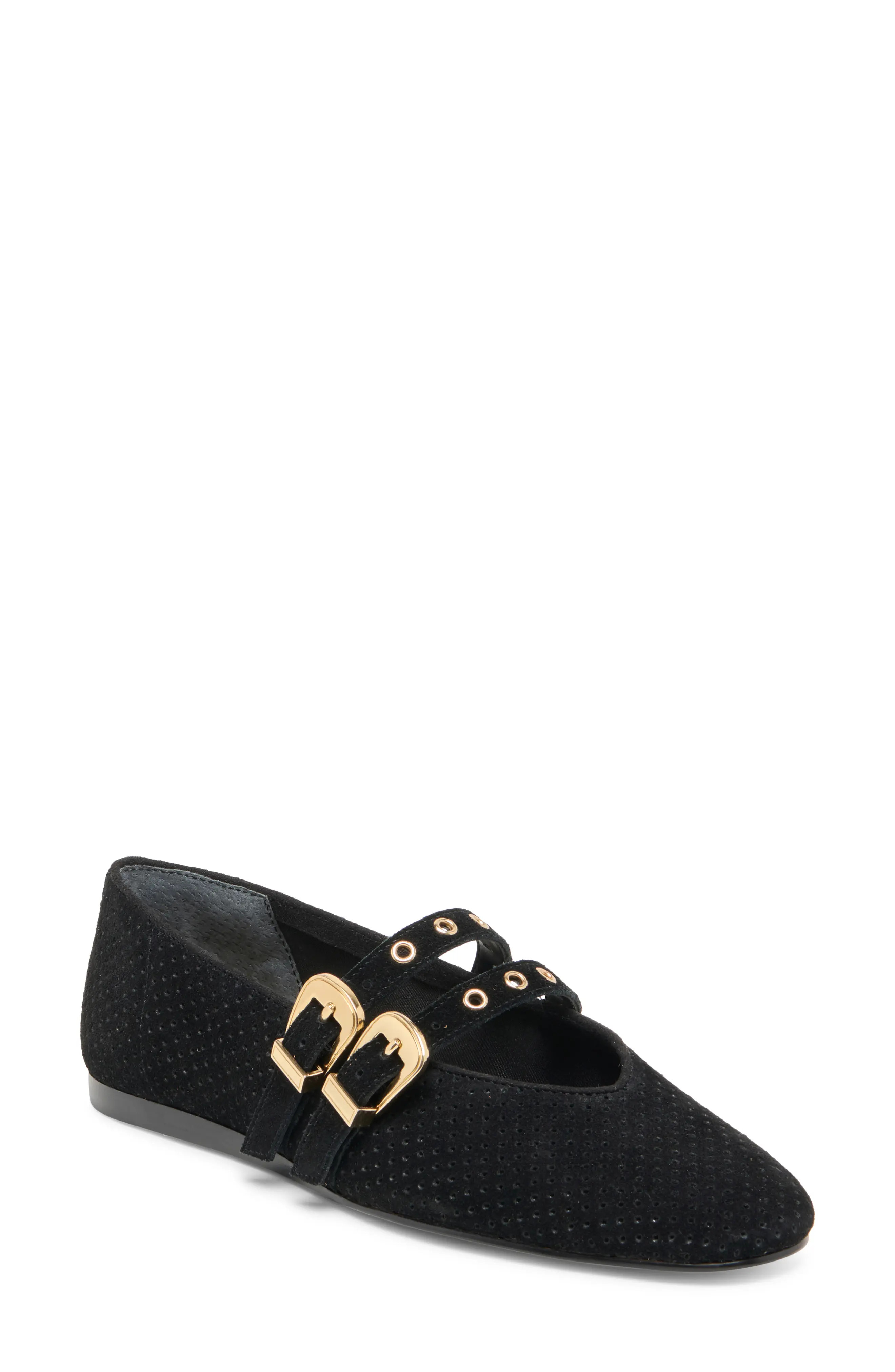 Dolce Vita Baylee Grommet Mary Jane Flat in Dark Leopard at Nordstrom Rack, Size 6 | Nordstrom Rack