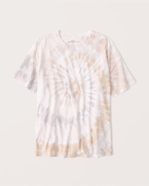 Tie-Dye Oversized Boyfriend Tee | Abercrombie & Fitch (US)