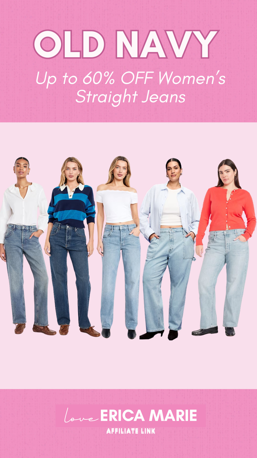 These Old Navy women’s jeans are 60% off right now. Classic, flattering denim with comfortable everyday fits and sizes available up to 3X. Such a good time to grab a new favorite pair for spring and summer outfits.
#oldnavyjeans #womensjeanssale #plussizejeanswomen #affordabledenim #springdenimoutfits #summeroutfitswomen #everydaydenimlooks 

 #LTKootd #LTKOver40 #LTKSaleAlert