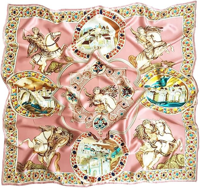 100% Pure Mulberry Silk Scarf 43”*43” Large Square Lightweight Headscarf Women’s Hair Wraps... | Amazon (US)