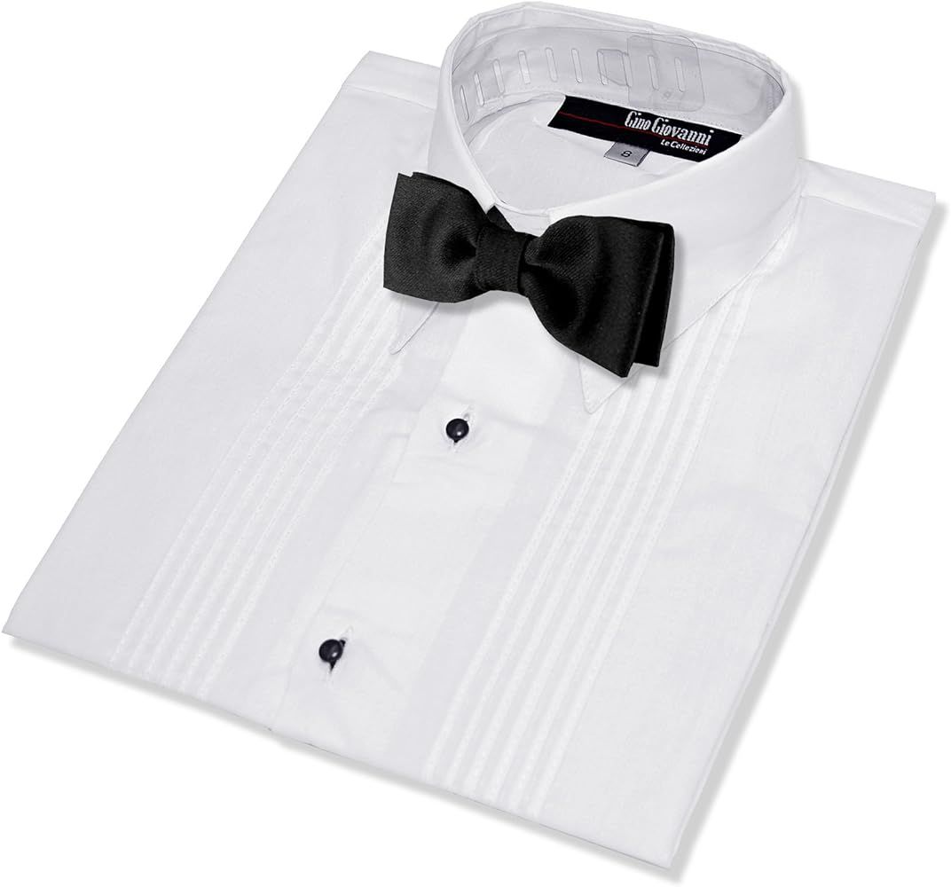Gino Giovanni Boys Formal Tuxedo Shirt with Bow Tie | Amazon (US)
