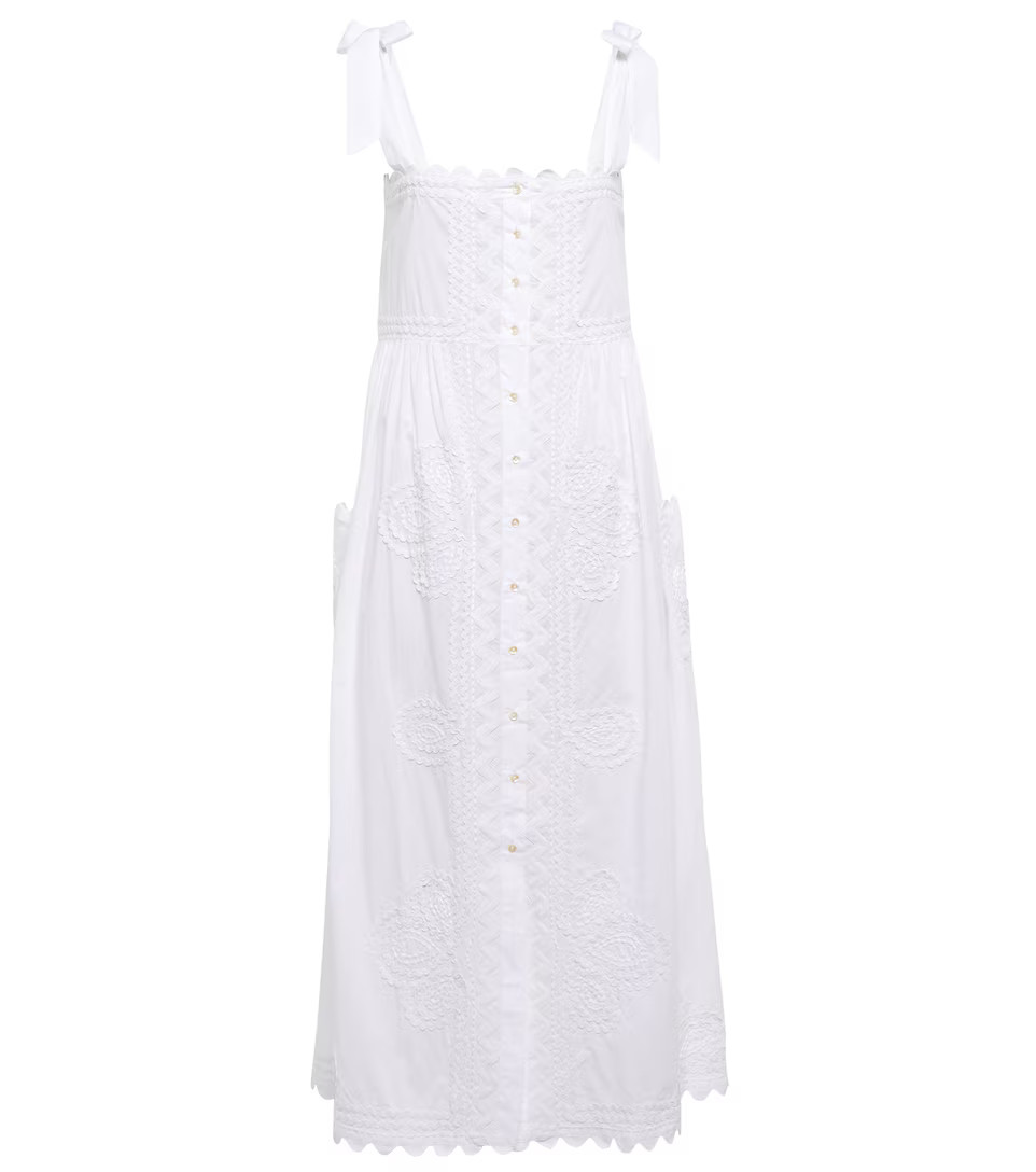 Embroidered cotton midi dress | Mytheresa (US/CA)
