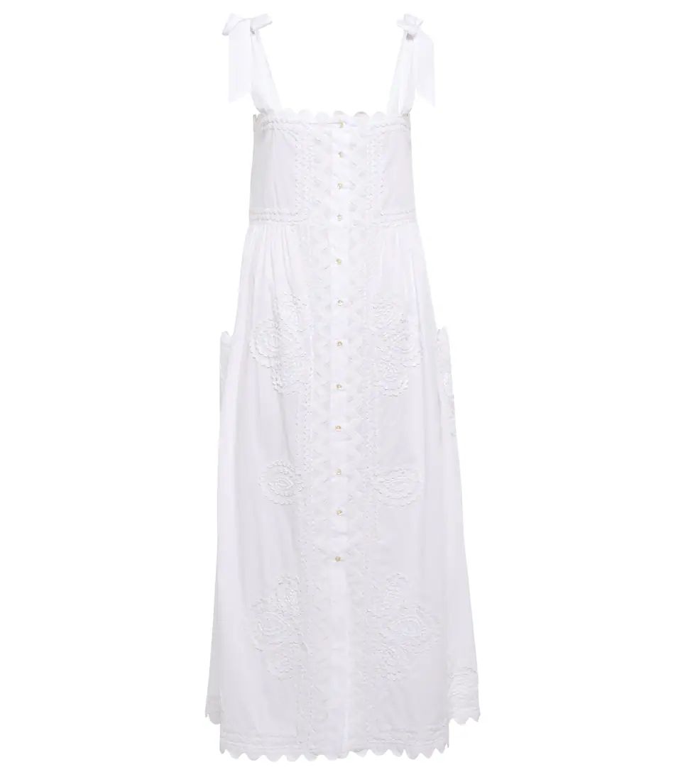 Embroidered cotton midi dress | Mytheresa (US/CA)