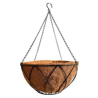 20 in. Plant Fiber Devon Hanging Basket with AquaSav Coconut Fiber Liner | The Home Depot
