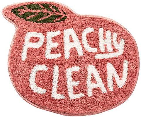Fancy Cartoon Peach Flocking Carpet Floor Mat Home Bathroom Door Bathroom Non-Slip Mat Absorbent ... | Amazon (US)