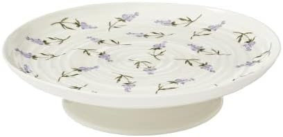 Portmeirion Sophie Conran Lavandula Footed Cake Plate | 12-Inch Porcelain Cake Stand | White Roun... | Amazon (US)