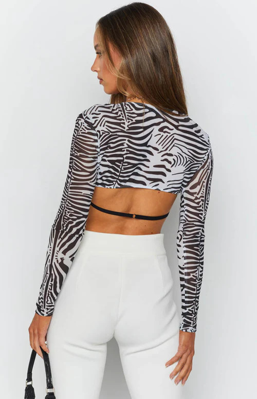 Lioness Gilda Crop Top Zebra | Beginning Boutique (AU)