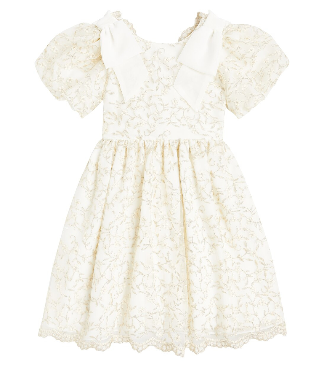 Bow-detail embroidered tulle dress | Mytheresa (US/CA)