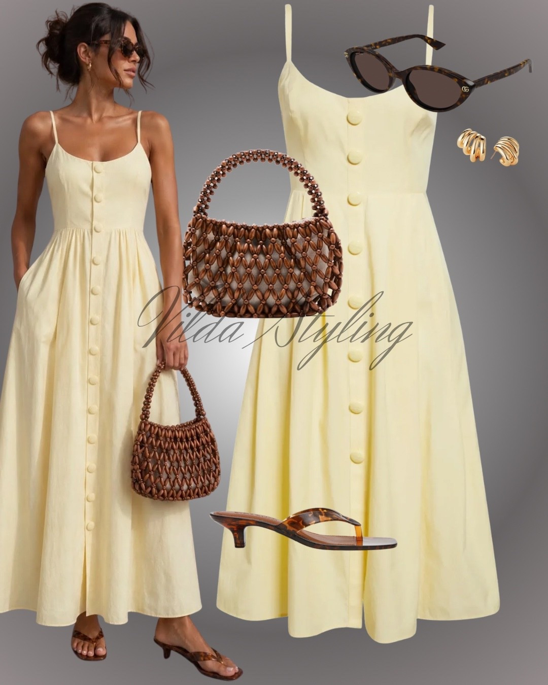 Sun-kissed in pastel perfection! 🍋✨ Loving the effortless summer vibes of this light yellow button-down maxi dress. Paired with a unique beaded bag and chic kitten heels, it's the ultimate 'vacation mode: ON' outfit.
Tags: trending now, spring style, city break, everyday style, elevated basics, capsule wardrobe, summer style, resort wear, vacation, spring fashion, spring outfits, date night outfits, holiday outfit, Ibiza
#LTKunder100 #LTKSeasonal #LTKbasics
#LTKcapsule #LTKvacation #LTKholiday

#LTKsummer #LTKtravel #LTKdresses