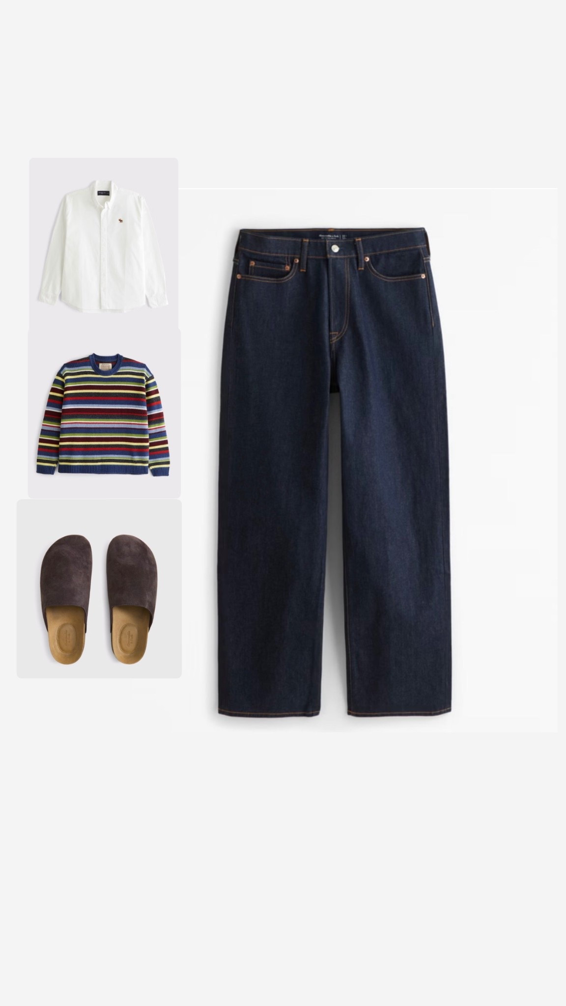 Styling Tip: Upgrade your wardrobe with these @abercrombie  Baggy Jeans – the perfect blend of comfort and style for the modern man. Their relaxed fit allows for easy movement, while the dark wash keeps the look clean and versatile. Pair them with a crisp white shirt or a colorful striped sweater for a casual yet refined vibe. Finish the look with classic suede slippers for effortless cool on weekend hangs, casual meetings, or laid-back office days. These jeans are your new go-to for an easy, stylish spring look! #StylingTips #BaggyJeans #MensFashion #CasualStyle #Abercrombie #SpringStyle #EffortlessFashion 

#LTKXAbercrombieDenim #LTKjeans #LTKmens