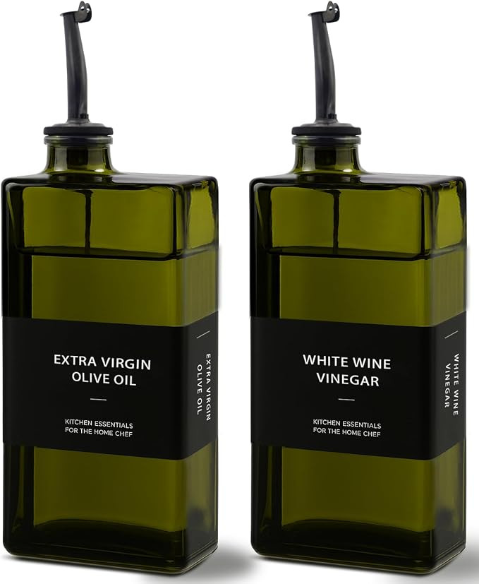 Olive Oil Dispenser Bottle for Kitchen 16.9oz, UV-Blocking Oil and Vinegar Dispenser Set, Soy Sau... | Amazon (US)