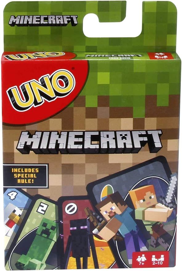 Mattel Games UNO Minecraft Card Game, Now UNO fun includes the world of Minecraft, Multicolor, Ba... | Amazon (US)