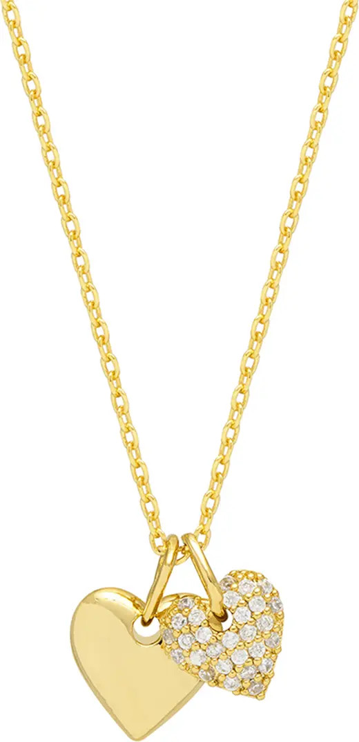 Estella Bartlett Double Heart Charm Necklace | Nordstrom | Nordstrom