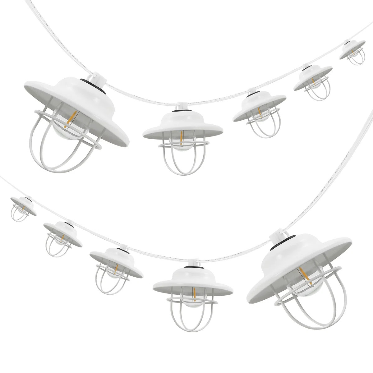 10' Outdoor 10 - Bulb Shaded String Light (End to End Connectable) | Wayfair North America