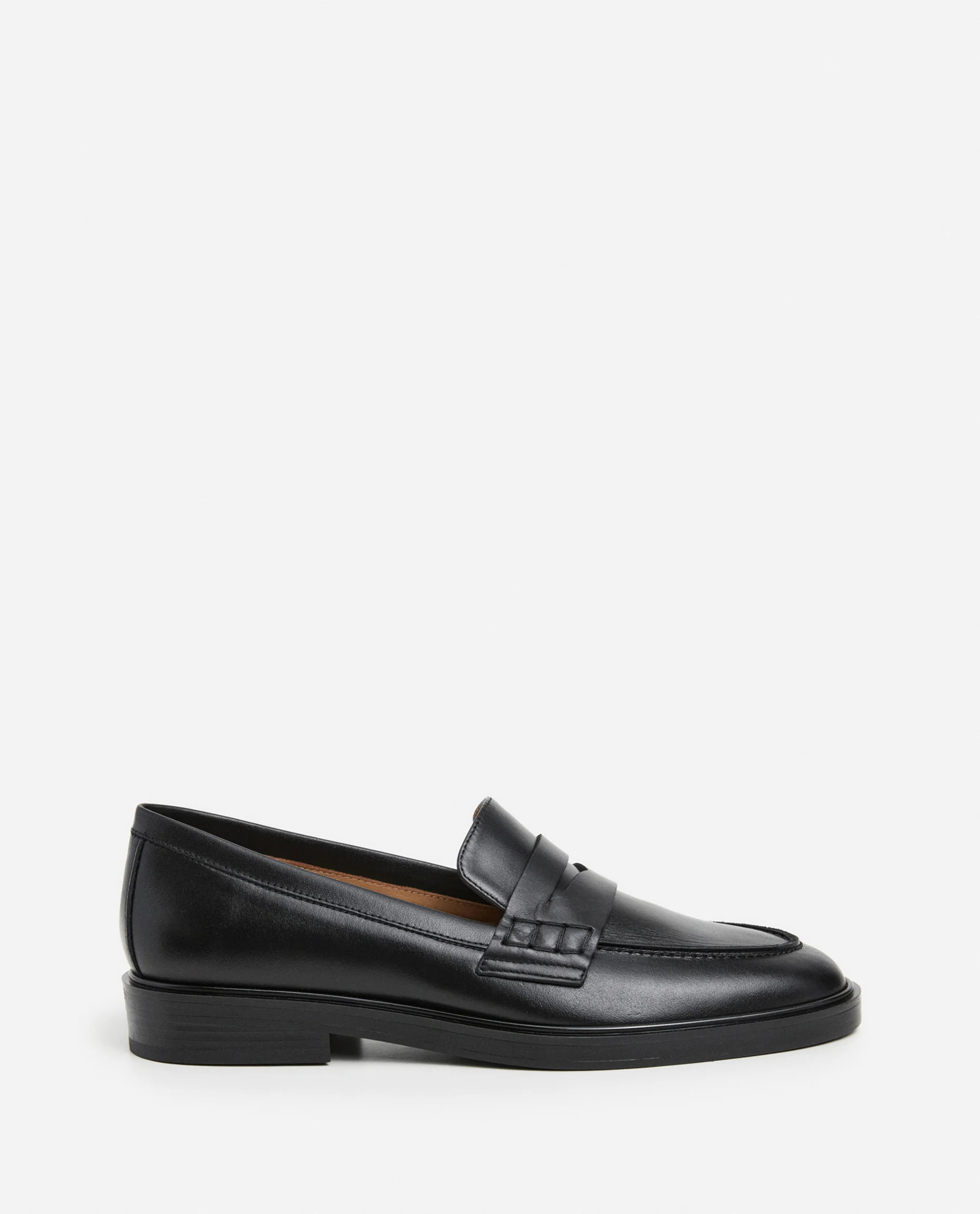 Sara Leather Black Loafer | Flattered