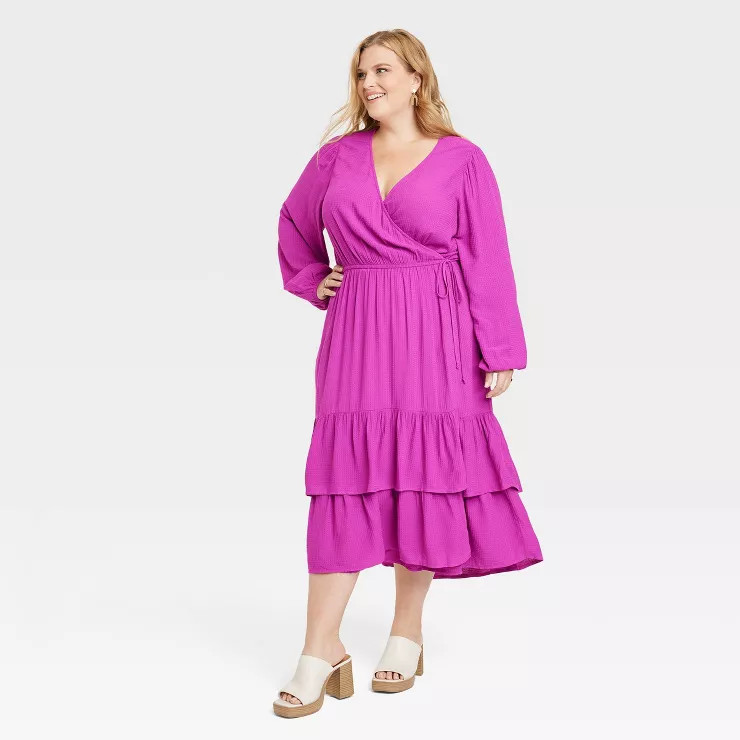 Women's Long Sleeve Wrap Dress - Knox Rose™ | Target