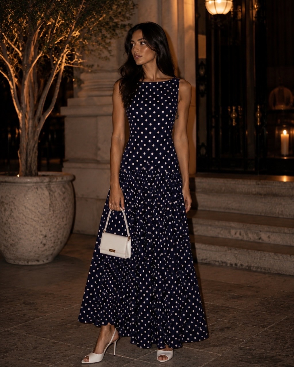 Polka dots are having a major moment and this navy dress feels timeless. Pair with white accessories for the chicest summer look.

#LTKsummer #LTKdresses #LTKpartywear