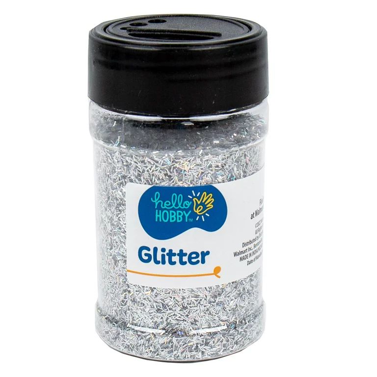 Hello Hobby Holographic Silver Glitter Shaker | Walmart (US)