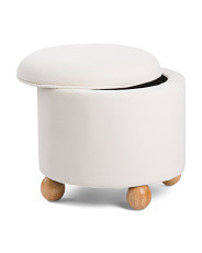 17in Velvet Storage Ottoman | TJ Maxx