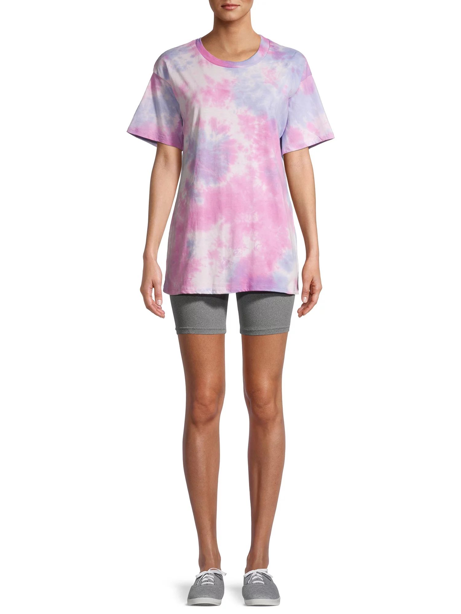 Faded Rose Women's Juniors Tie Dye T-Shirt & Bike Shorts 2-Pack | Walmart (US)