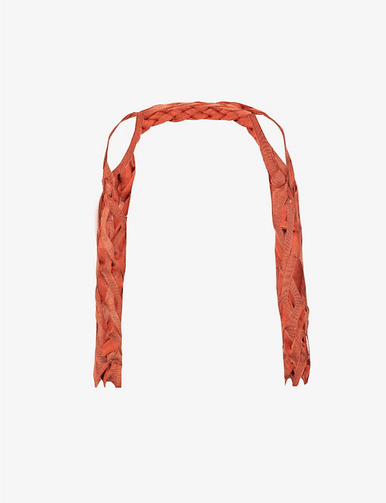 Plaited-texture cut-out knitted shrug | Selfridges