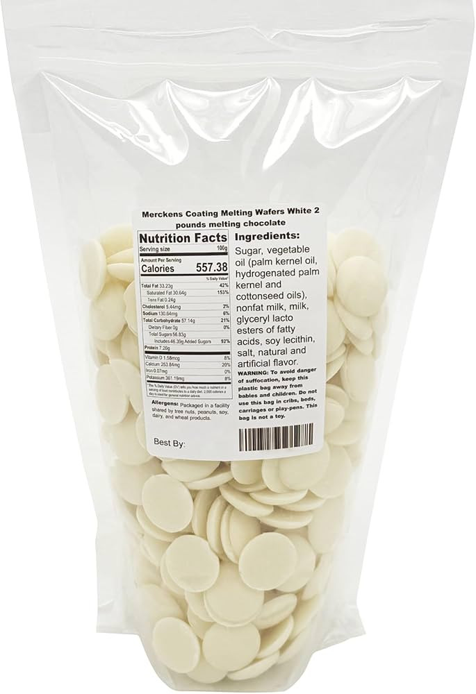 Merckens Coating Melting Wafers White melting chocolate, 2 pounds | Amazon (US)