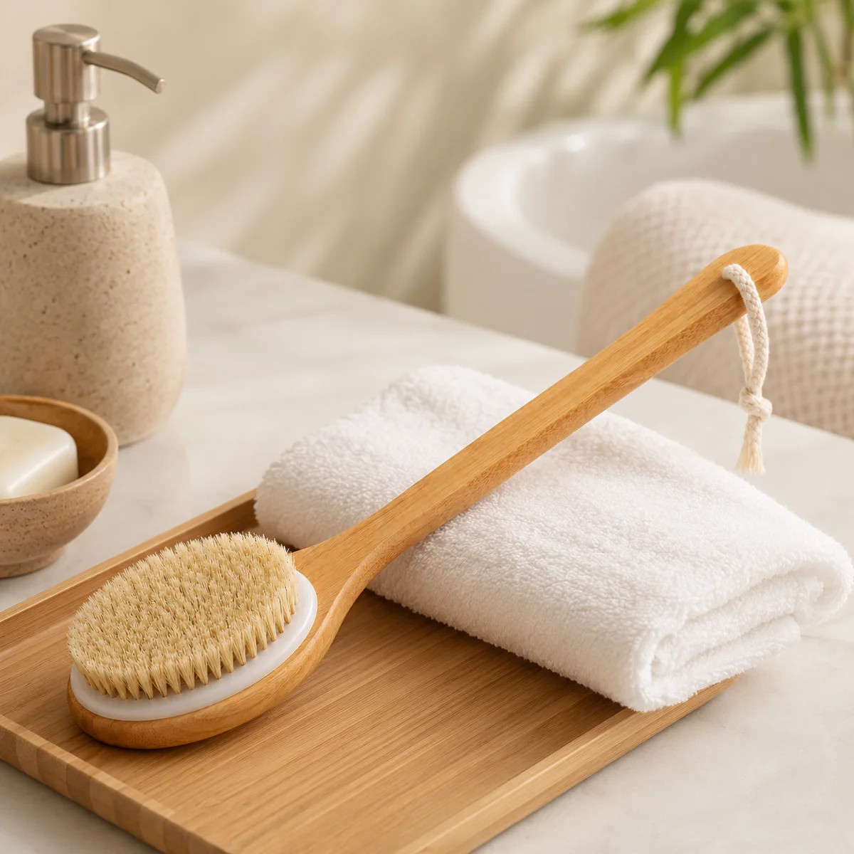Topteng Natural Wood + Piglet Brush | Wayfair North America