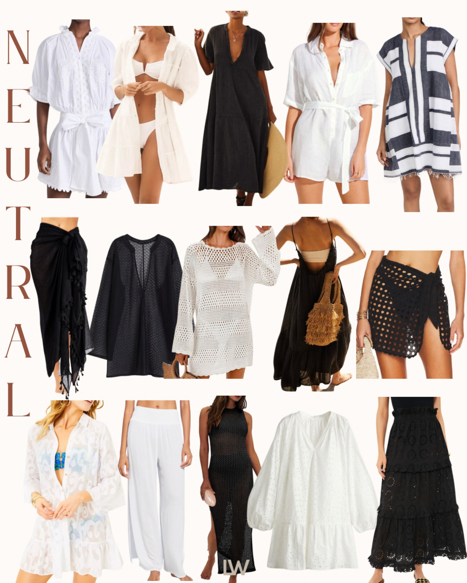 NEUTRAL🖤🩶🤎🤍coverups 

#LTKtravel #LTKstyletip #LTKSeasonal