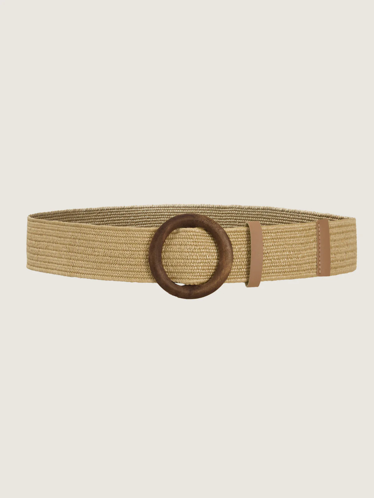 Stretchy Buckle Woven Wide Belt | Bloomchic