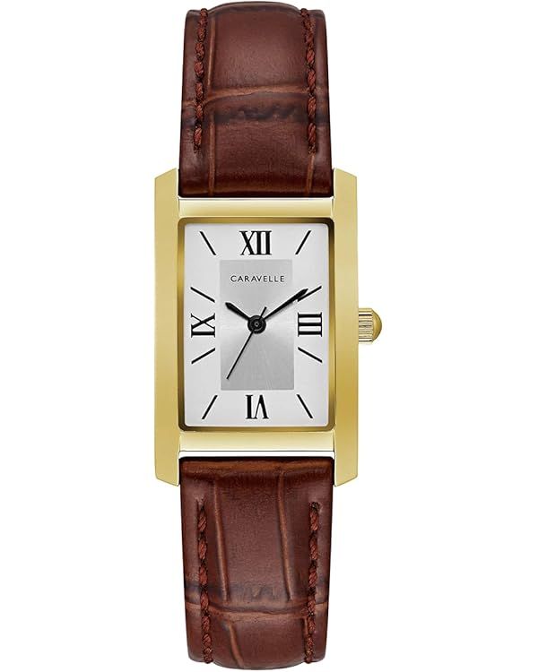 Caravelle by Bulova Ladies' Dress 3-Hand Quartz Watch, Rectangle Case, Roman Numeral | Amazon (US)