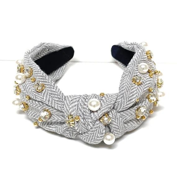 Embellished Knot Headband Jeweled Knotted Headband | Etsy | Etsy (US)