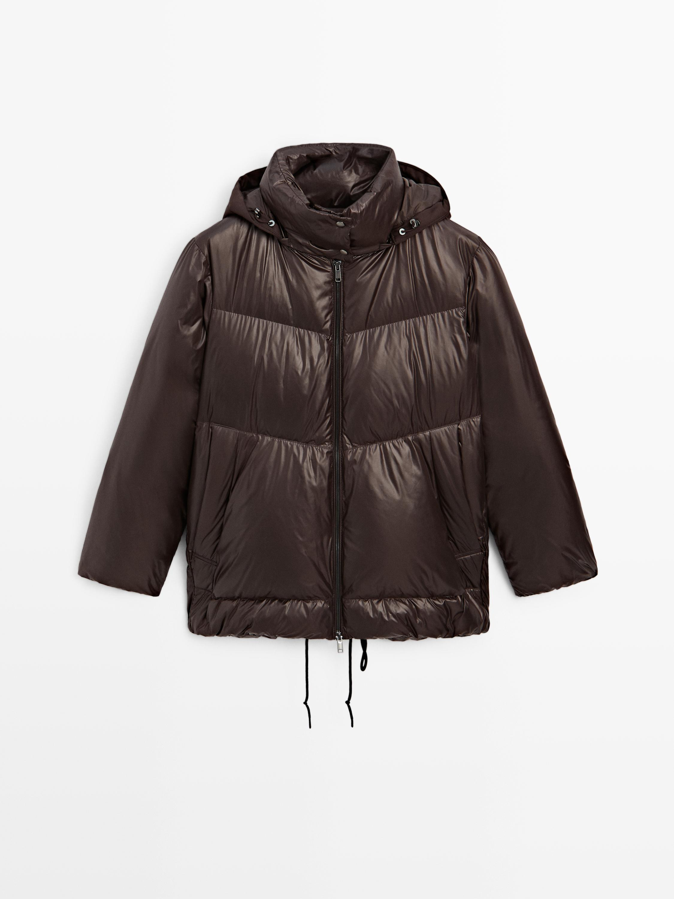 Water-repellent shiny 80% down - 20% feather down jacket | Massimo Dutti UK