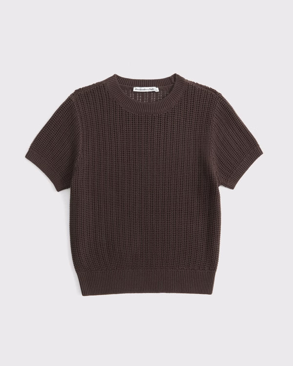 Textural Stitch Sweater Tee | Abercrombie & Fitch (US)