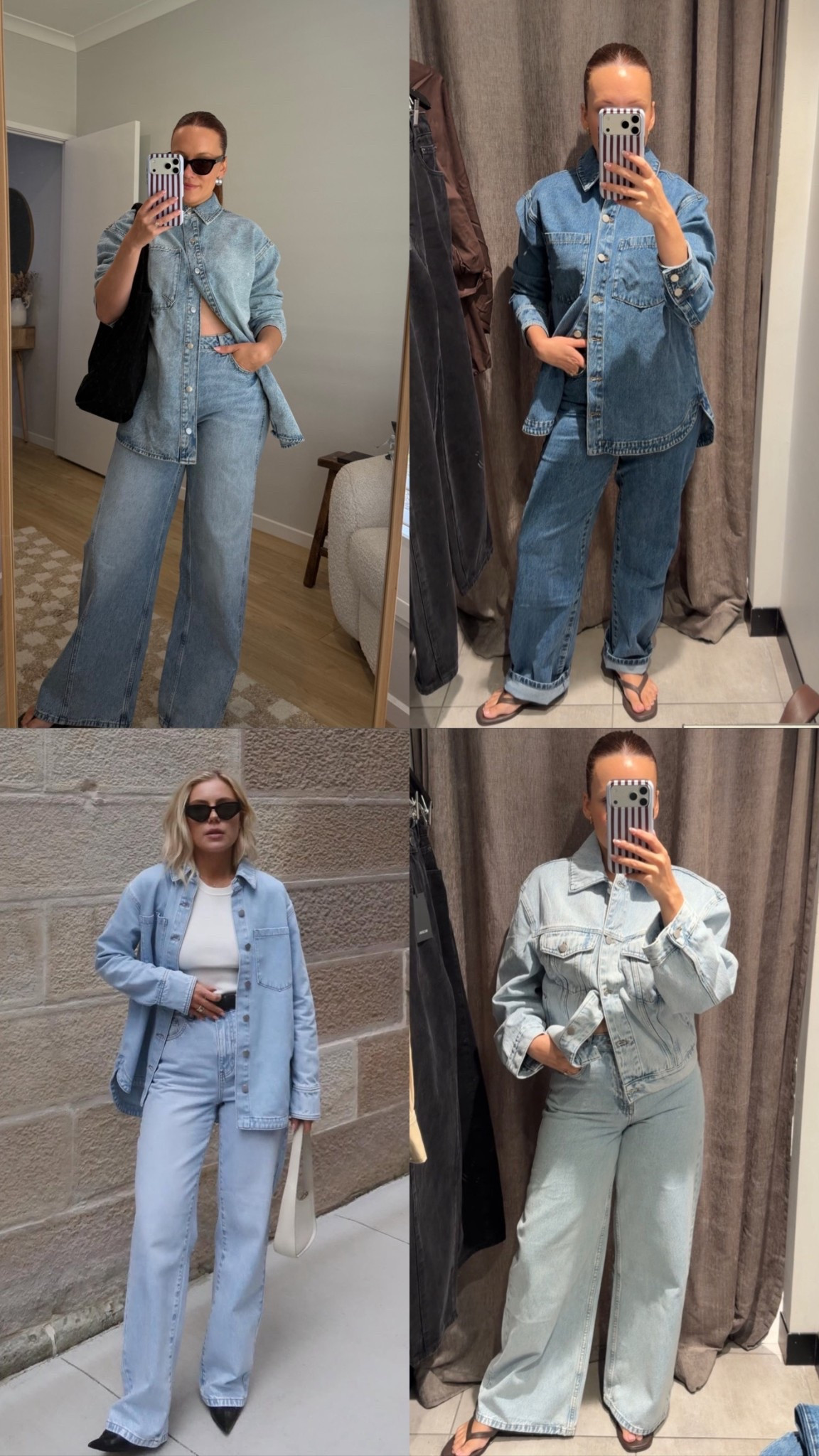 Double denim sets I'm loving at the moment! 

I wear size 8 in everything except mid straight ariana jeans and the nakita light wash jacket - I'm a size 10 in those

#LTKSeasonal #LTKootd