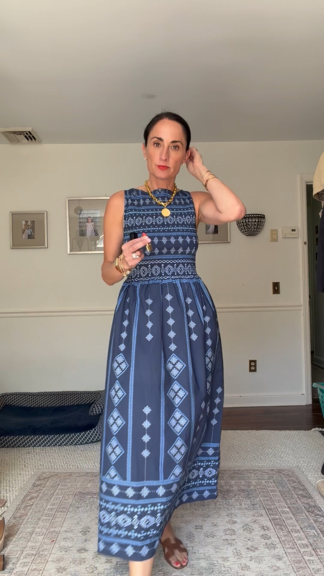The best travel dress. You can wear a normal bra, pockets, doesn’t wrinkle easily, is so comfortable and flattering. Lipstick is Chanel ardente.

#LTKdayinmylife #LTKgrwm #LTKootd