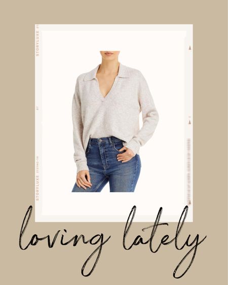 Kat Jamieson of With Love From Kat shares a sweater. Neutral style, V-neck sweater, collared sweater, neutral sweater, fall style. 

#LTKstyletip #LTKSeasonal