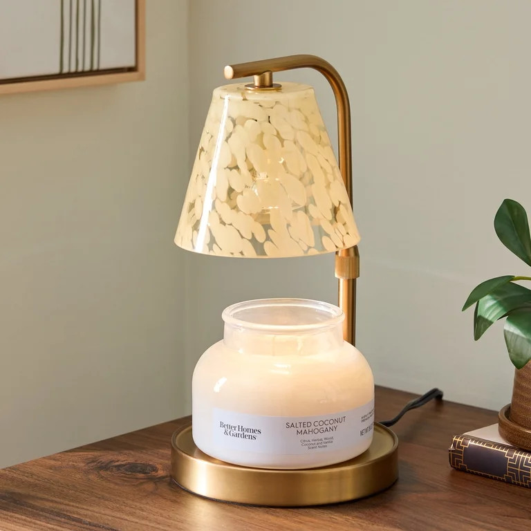 Better Homes & Gardens Milky White Tortoise Wax Cube & Candle Warmer with Adjustable Height, Time... | Walmart (US)