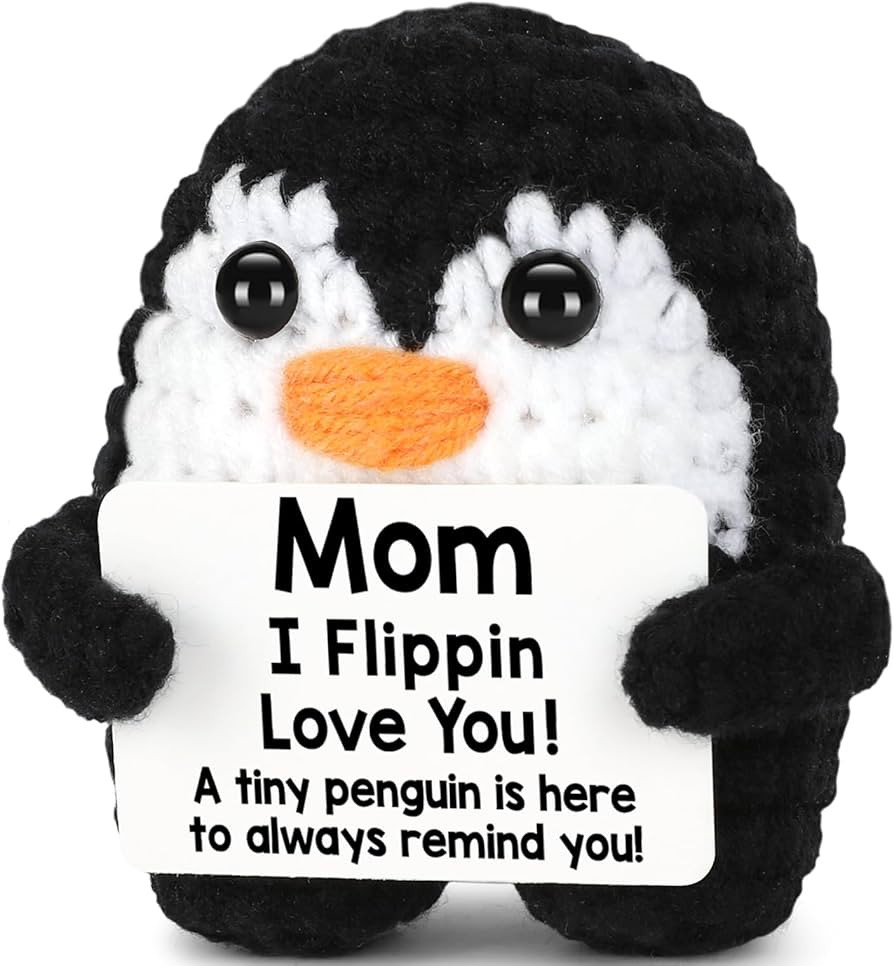 Mothers Day Birthday Gifts for Mom from Daughter Son, Handmade Crochet Mini Penguin Mom Gifts for... | Amazon (US)